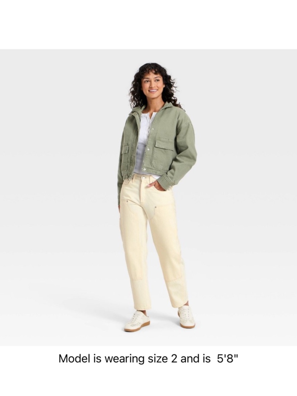 Universal Thread Olive Cropped Utility Jacket